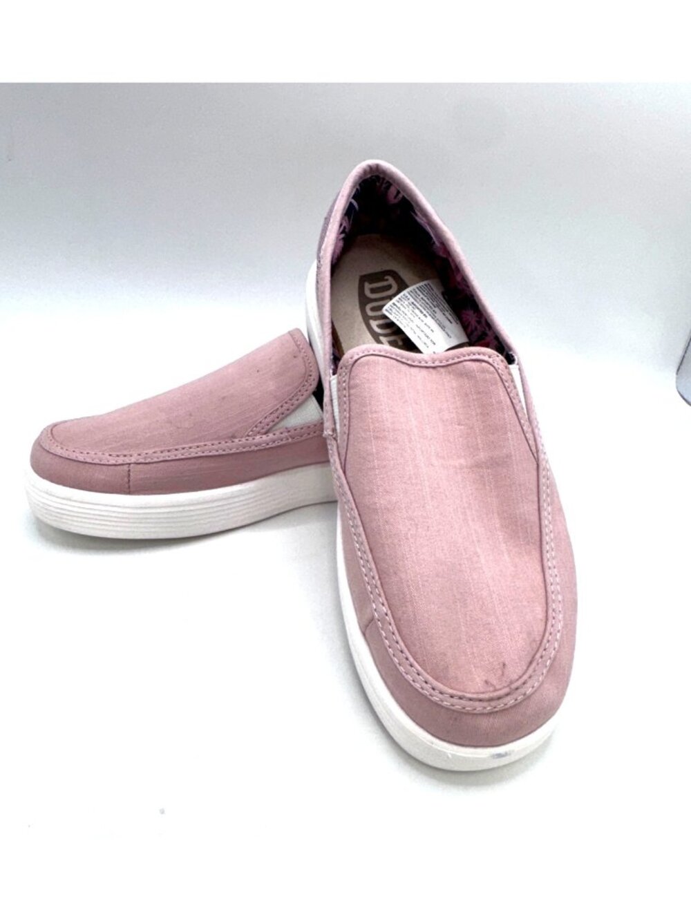 Hey Dude Womens Sunapee W8 Pink Slip-On Casual Shoes Sneakers